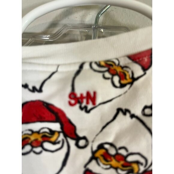 Sammy Nat Christmas Pajama Set 10 White Holiday Santa Festive Preppy Family 80s - Picture 8 of 10